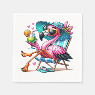 Flamingo summer cool napkins