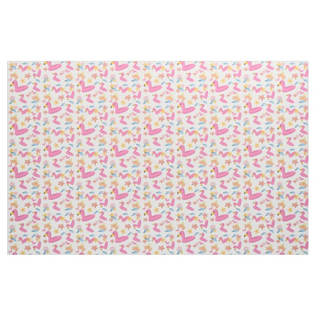 Flamingo summer party  fabric (Fat Quarter)