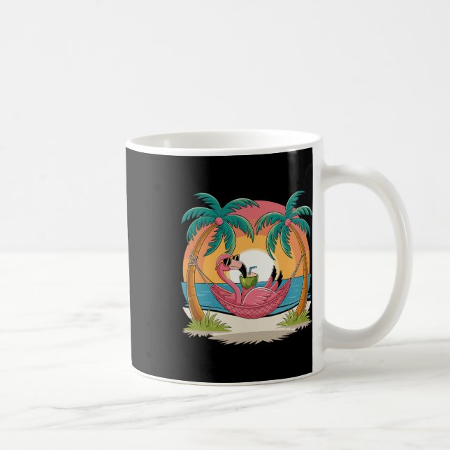 Flamingo Summer Vacation Family Matching Reunion  Coffee Mug (Right)