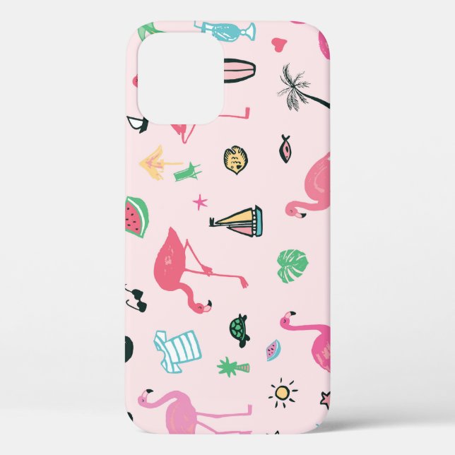 Flamingo Summer: Vibrant Bird Pattern Case-Mate iPhone Case (Back)