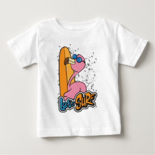 Flamingo surfer baby T-Shirt
