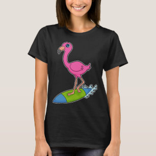Flamingo Surfer Surfboard T-Shirt