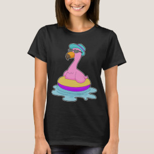 Flamingo Swimming Sunglasses T-Shirt