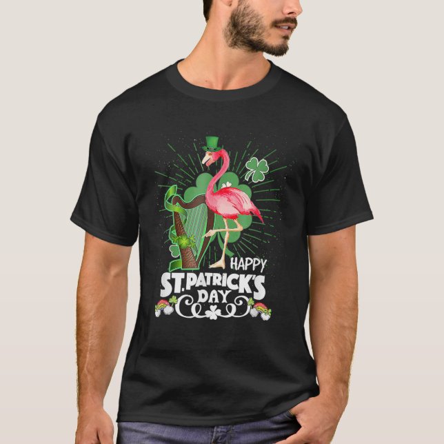 Flamingo T Plus Size St Patricks Day T-Shirt (Front)