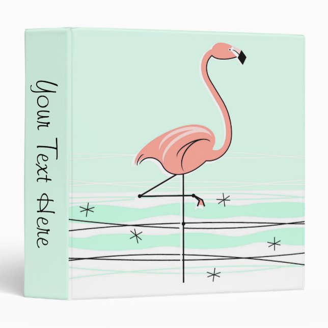 Flamingo 'Text' ring binder green (Front/Spine)