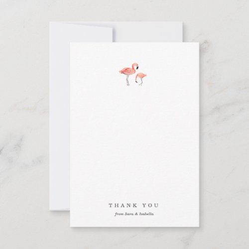 Flamingo Thank You Card