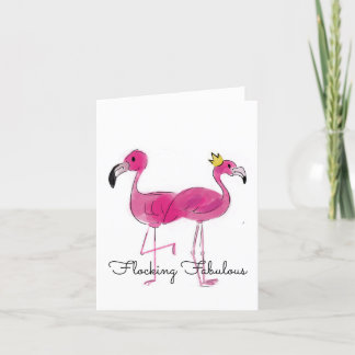 Flamingo Thank You Card