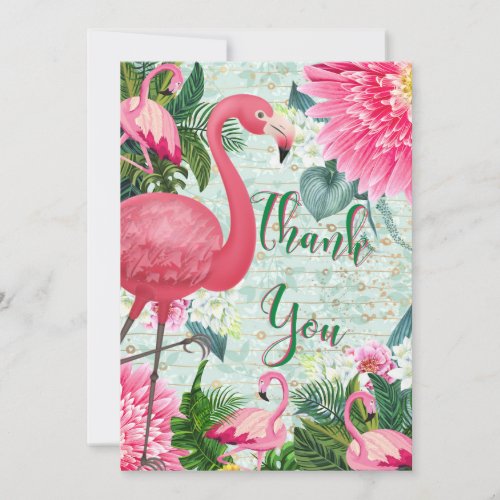 Flamingo Thank You Card