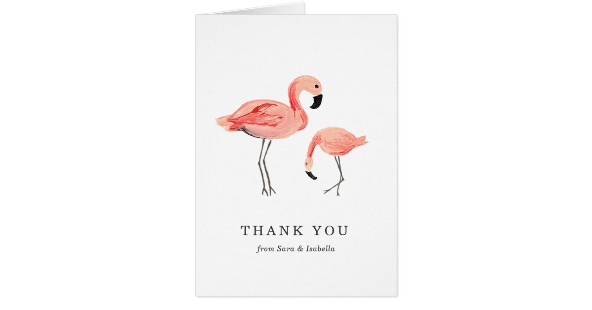 Flamingo Thank You Card