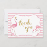 Flamingo Thank You Card at Zazzle