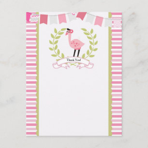 Flamingo Thank You Card *Can Personalize*