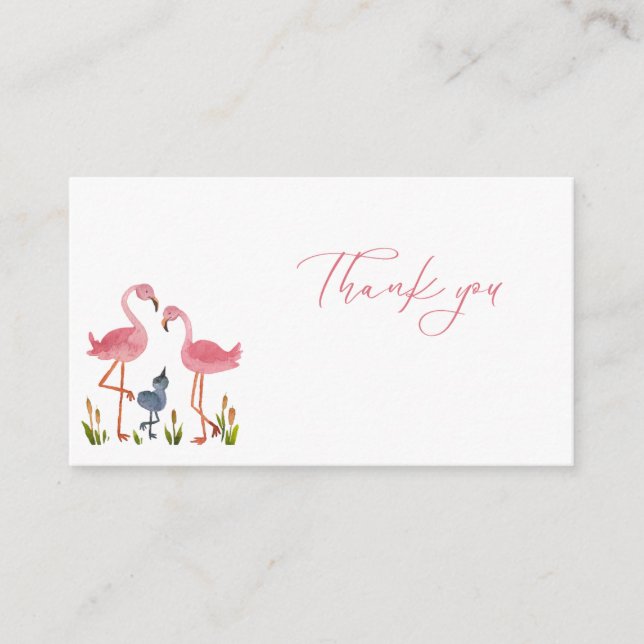 Flamingo Thank you  Enclosure Card (Front)