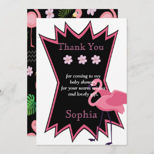 Flamingo thank you invitation