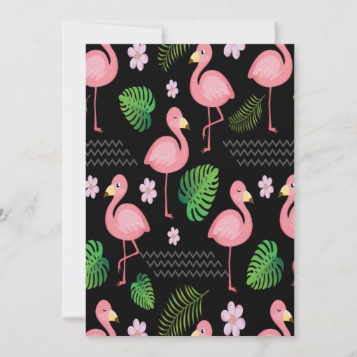 Flamingo thank you invitation | Zazzle