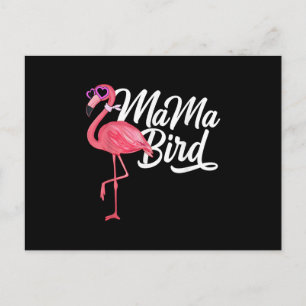 Flamingo Theme Birthday Gift - Mama Bird Flamingo Invitation Postcard