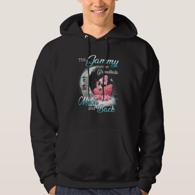 Flamingo This Gammy Loves Her Grandkids To The Moo Hoodie (Front)
