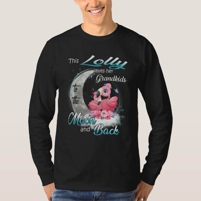 Flamingo This Lolly Loves Her Grandkids To The Moo T-Shirt (Front)