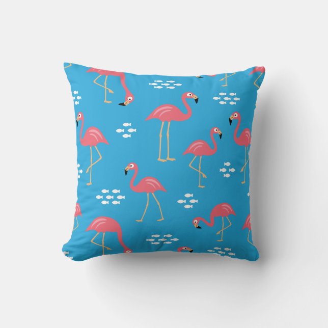 Flamingo Throw Pillow (Front)