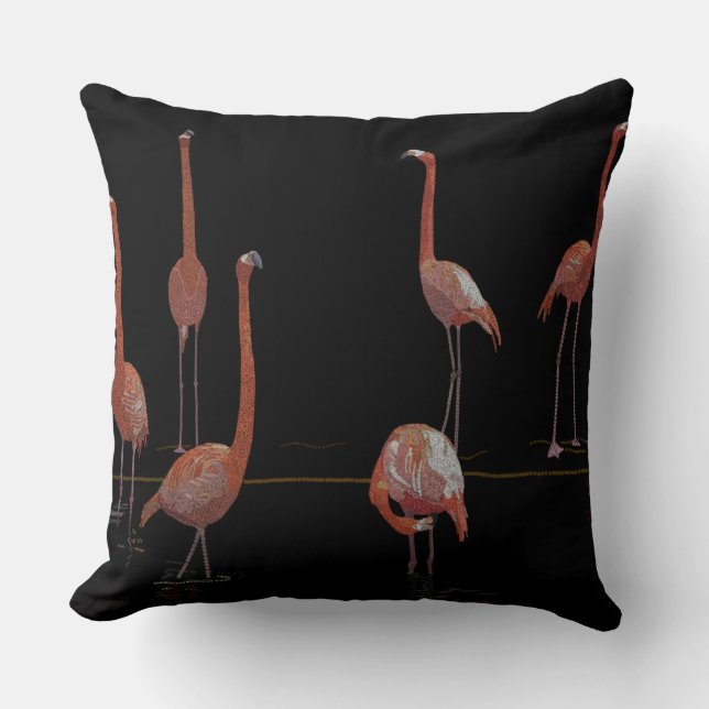 Flamingo Throw Pillow (Front)
