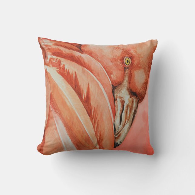 Flamingo  throw pillow (Front)