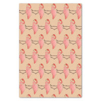 Flamingo Good Vibes Pink Black Cute Tissue Paper