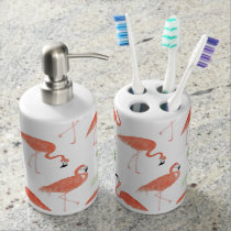 Flamingo Toothbrush Holder & Soap Dispenser Flamingo Toothbrush Holder & Soap Dispenser