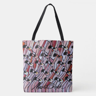 Flamingo Tote by Artist Martin Cheek