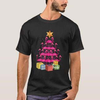 Flamingo Tree Funny Ugly Christmas T Shirt