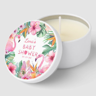 Flamingo Tropical Baby Shower Candle Favor Mini Candle Favors