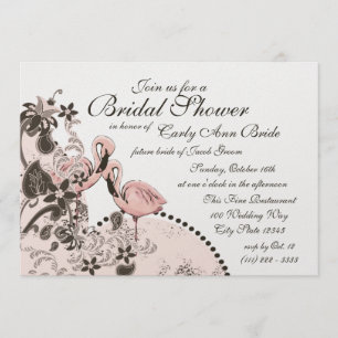 Flamingo Tropical Bridal Shower Invitation