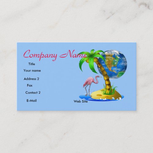 Flamingo Tropical Business Cards