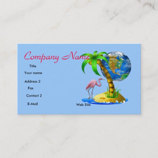 Customizable Flamingo Tropical Business Cards