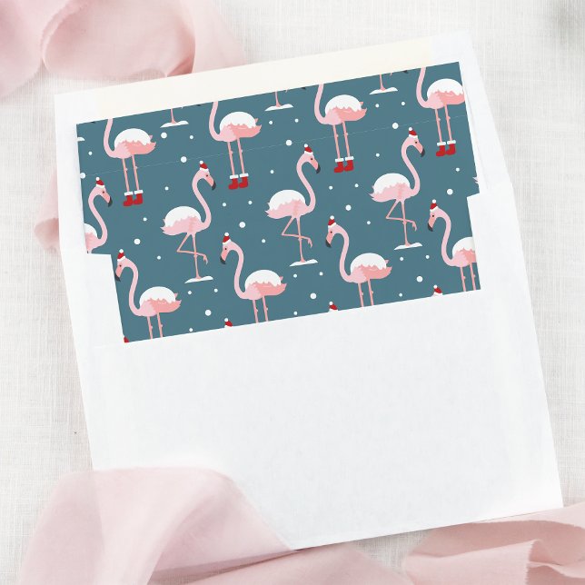Flamingo Tropical Christmas Envelope Liner (Creator Uploaded)