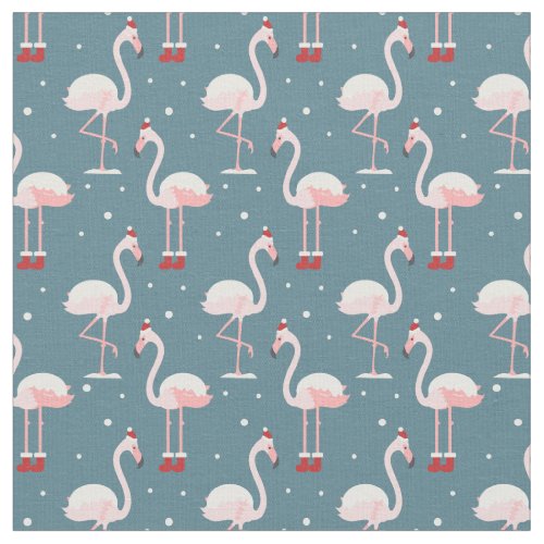 Flamingo Tropical Christmas Fabric