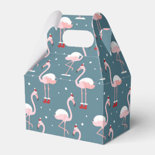 Flamingo Tropical Christmas Favor Boxes