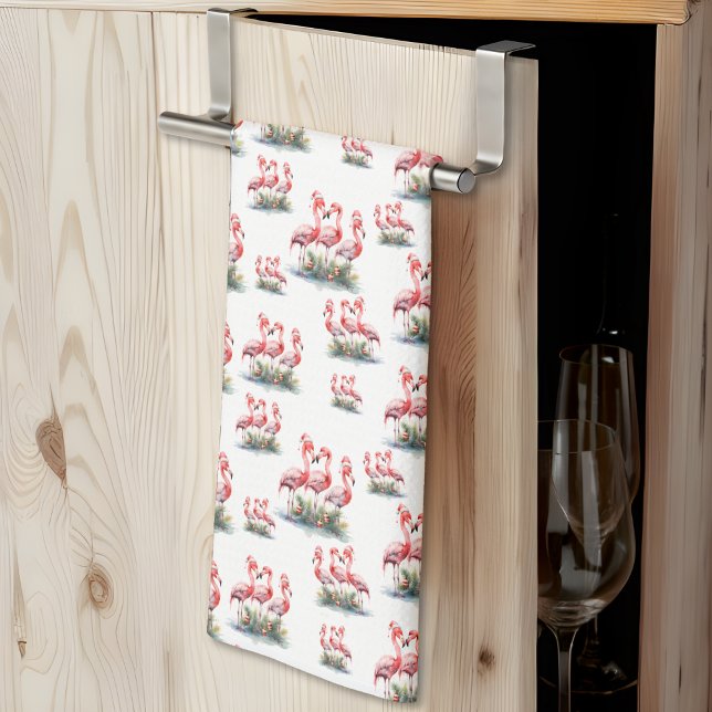 Flamingo Tropical Christmas Kitchen Towel (Flamingo Tropical Christmas kitchen towel )