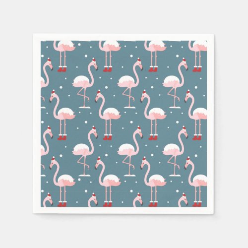 Flamingo Tropical Christmas Napkins