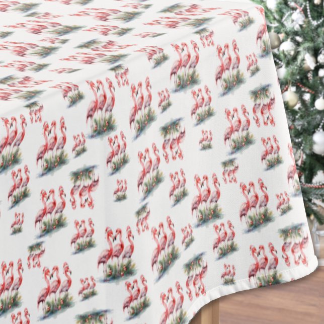 Flamingo Tropical Christmas Tablecloth (Flamingo Tropical Christmas Tablecloth )