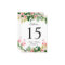 Flamingo Tropical Floral Wedding Table Number Card