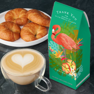 Flamingo Tropical Green Blue Thank You Roasted Coffee