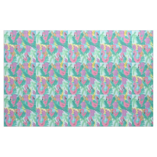 Flamingo Tropical Jungle Fabric