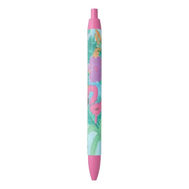 Flamingo Tropical Jungle Journal Pen (Front Vertical)