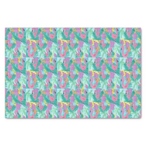 Flamingo Tropical Jungle Print Tissue Paper