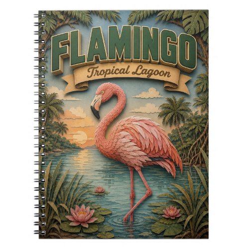 Flamingo Tropical Lagoon POPCUT Notebook
