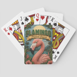 Flamingo Tropical Lagoon POPCUT Poker Cards
