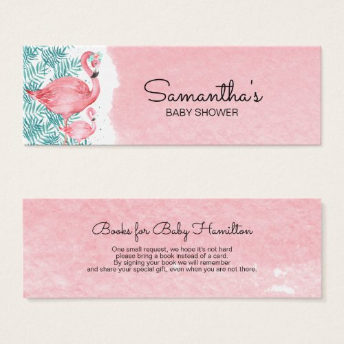 Flamingo Tropical Pink Baby Shower Book Request