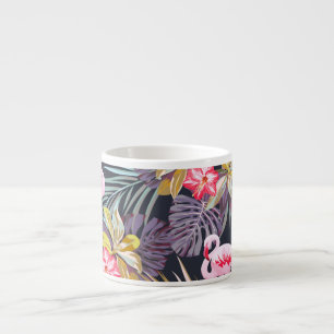 Flamingo Tropical: Summer Seamless Pattern Espresso Cup