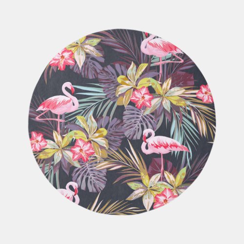 Flamingo Tropical Summer Seamless Pattern Rug