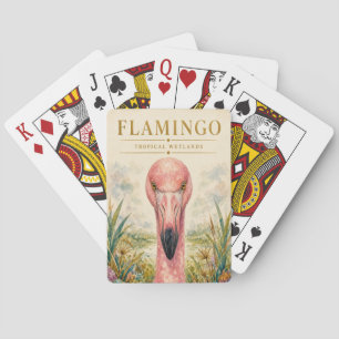 Flamingo Tropical Wetlands Wildlife Poker Cards
