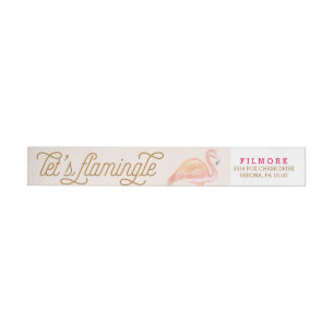 FLAMINGO TROPICAL wrap around Address Labels